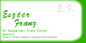 eszter franz business card